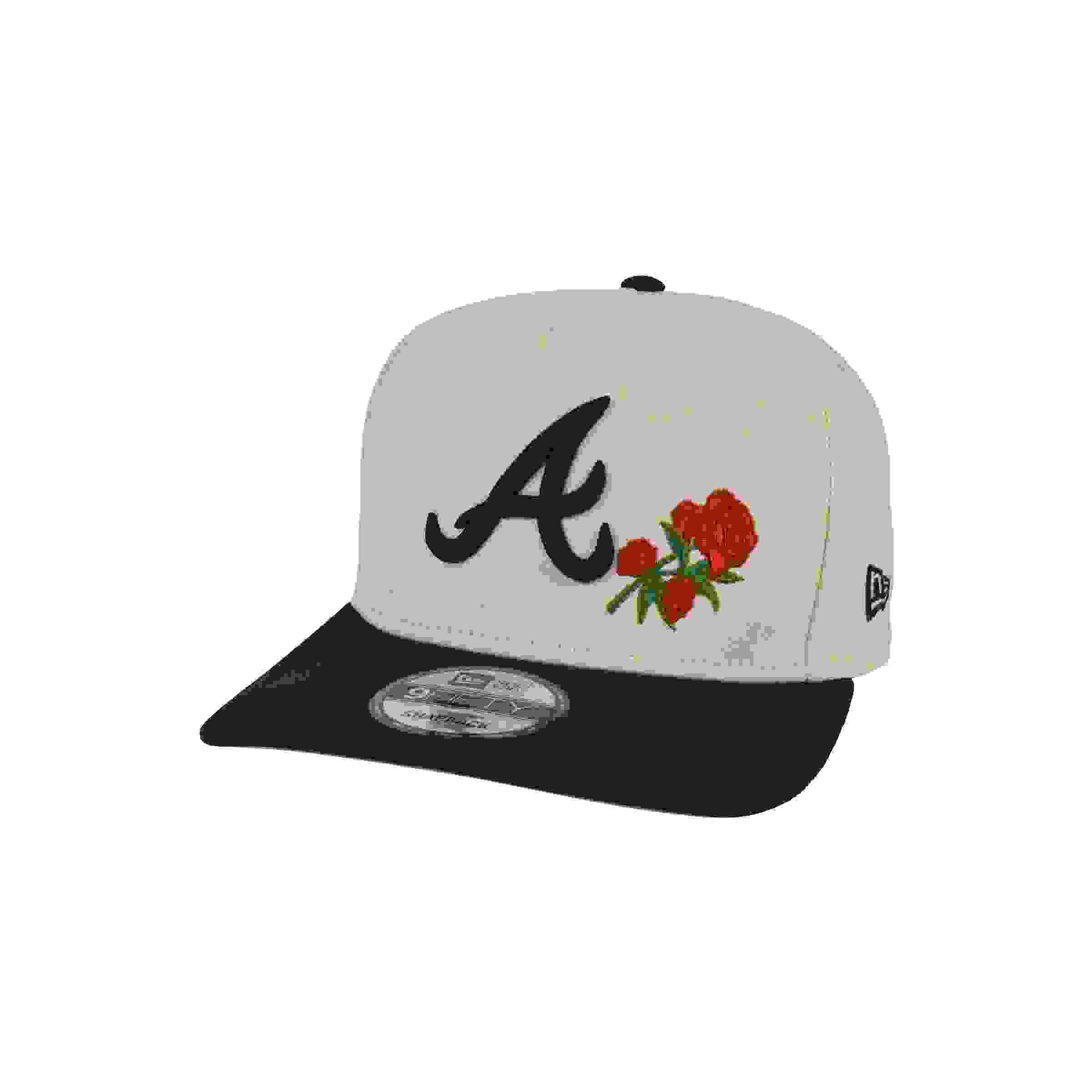 New Era Atlanta Braves 9FIFTY Roses Cream Snapback Hat